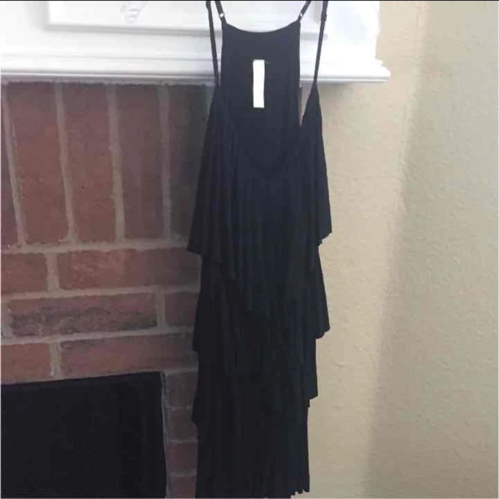 Bee Stitched Medium Black Ruffle Dress